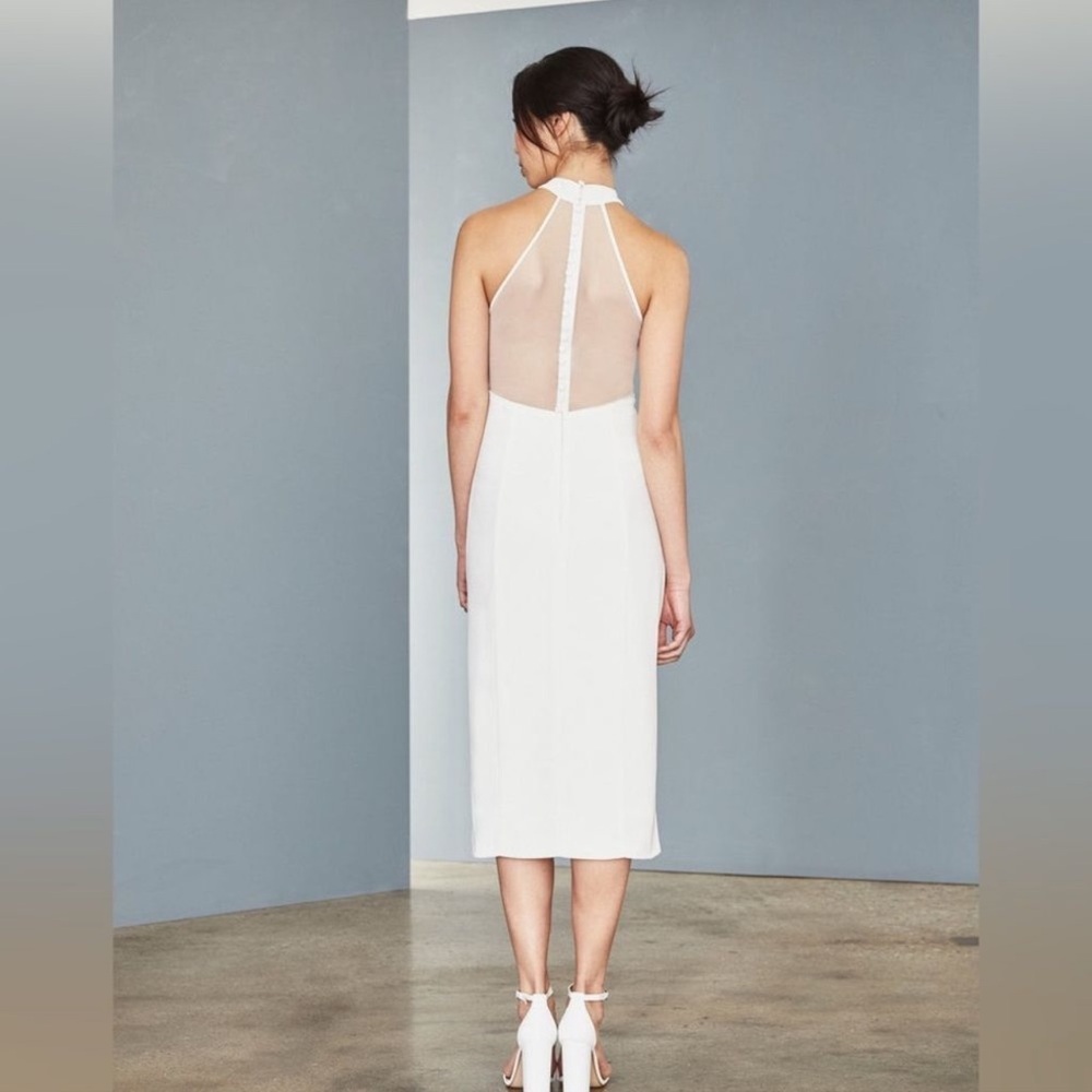 BHLDN AMSALE - Crepe Sheath Dress in Ivory - Picture 2 of 10